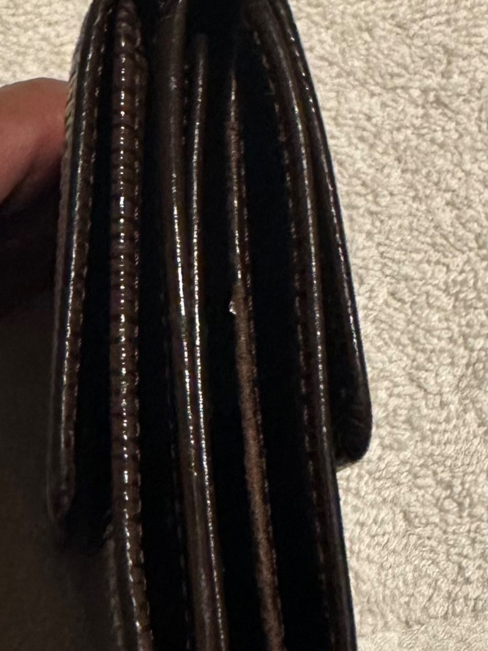 Louis Vuitton Vintage Epi Leather Wallet | Dark Brown Compact French Luxury - Picture 9 of 12